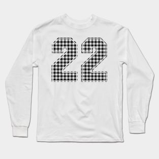 Plaid Number - 22 - Dark Long Sleeve T-Shirt